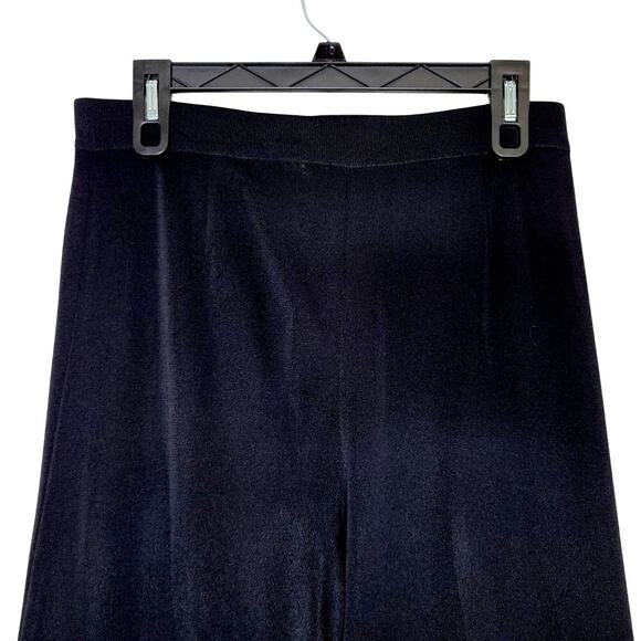 Misook Knit Pants Womens M Black Acrylic Pull On Stretch Elastic Waist Staple - Picture 3 of 6